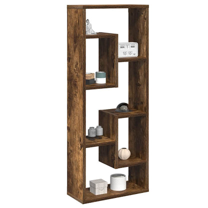 Mensola a Muro Rovere Fumo 36x16x90 cm in Legno Multistrato
