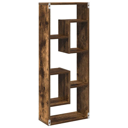 Mensola a Muro Rovere Fumo 36x16x90 cm in Legno Multistrato
