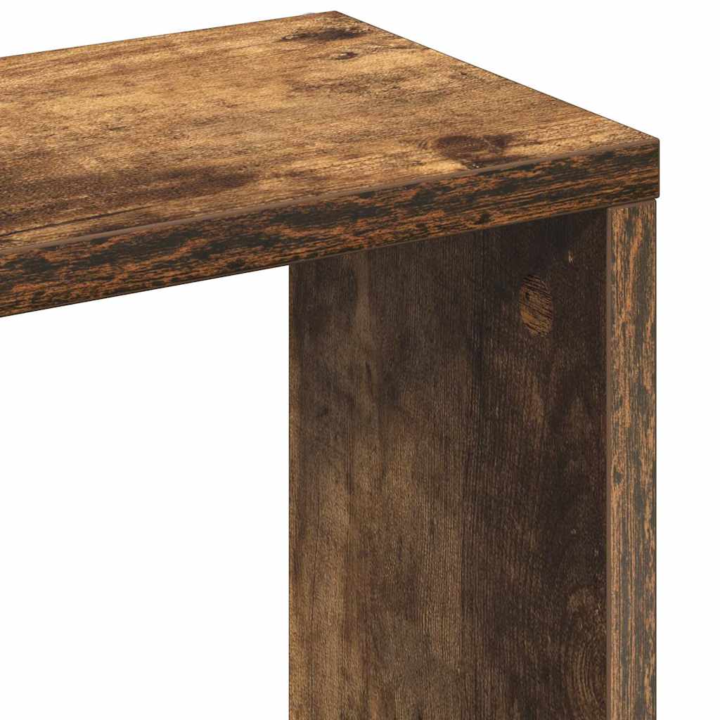 Mensola a Muro Rovere Fumo 36x16x90 cm in Legno Multistrato