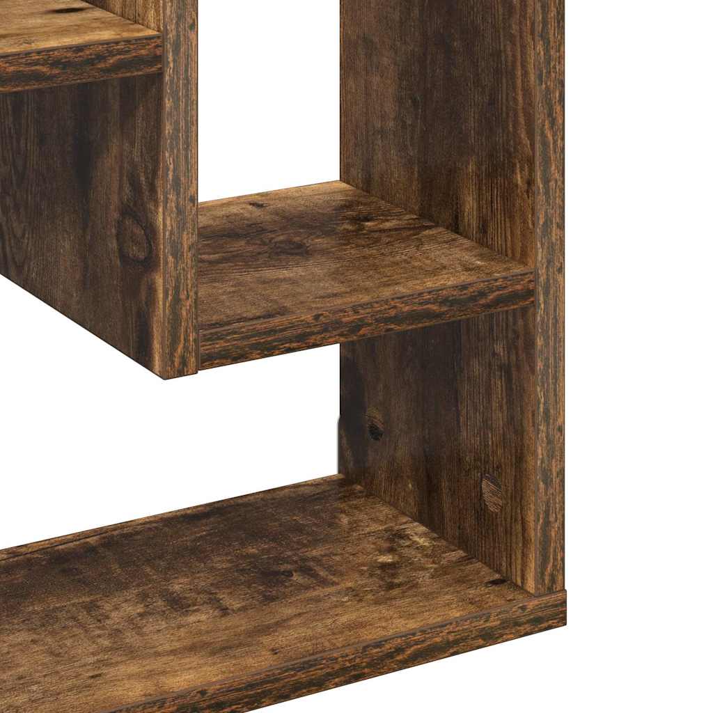 Mensola a Muro Rovere Fumo 36x16x90 cm in Legno Multistrato