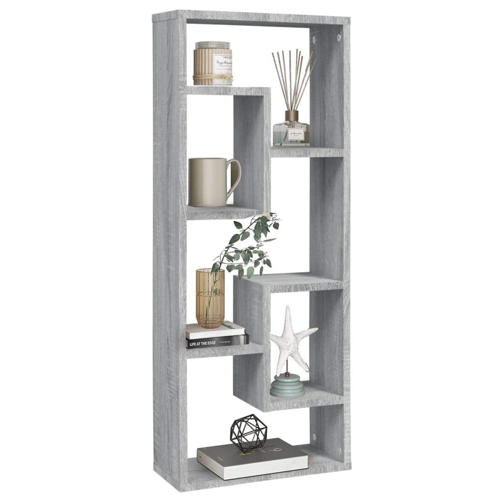Mensola a Muro Grigio Sonoma 36x16x90 cm in Legno Multistrato | homemem39