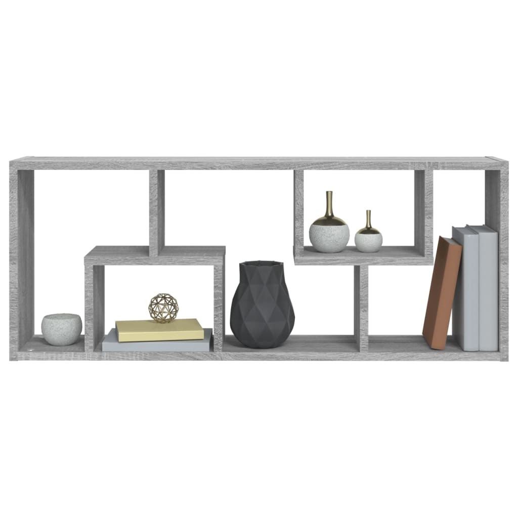 Mensola a Muro Grigio Sonoma 36x16x90 cm in Legno Multistrato | homemem39