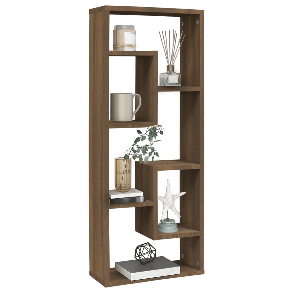 Mensola a Muro Rovere Marrone 36x16x90 cm in Legno Multistrato | homemem39