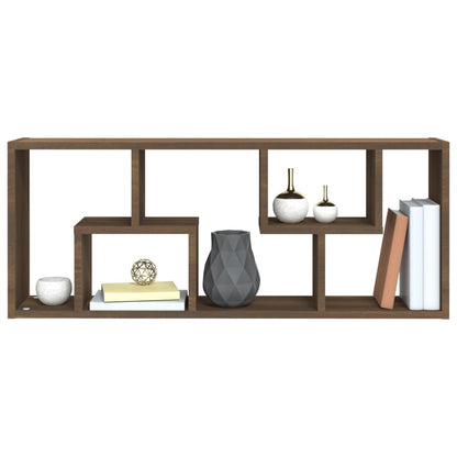 Mensola a Muro Rovere Marrone 36x16x90 cm in Legno Multistrato | homemem39