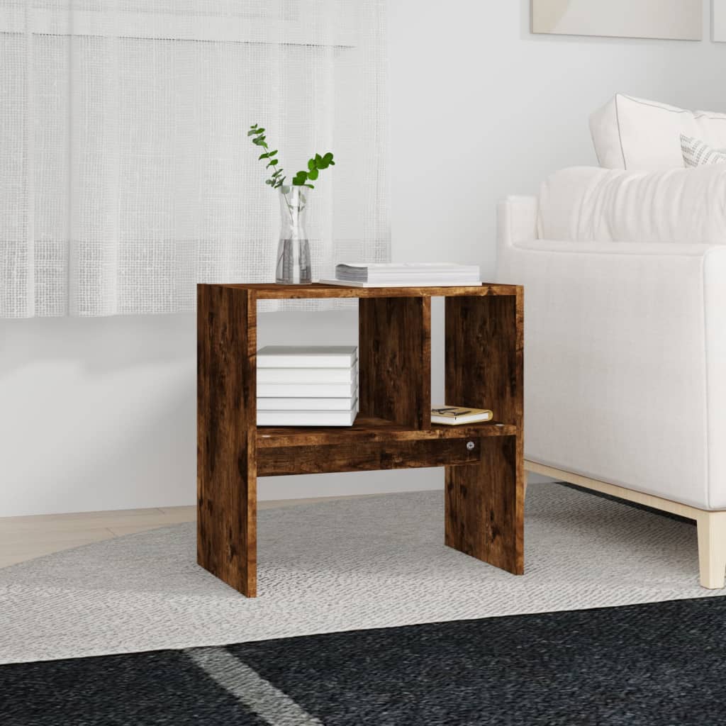 Tavolino da Salotto Rovere Fumo 50x30x50cm Legno Multistrato | homemem39
