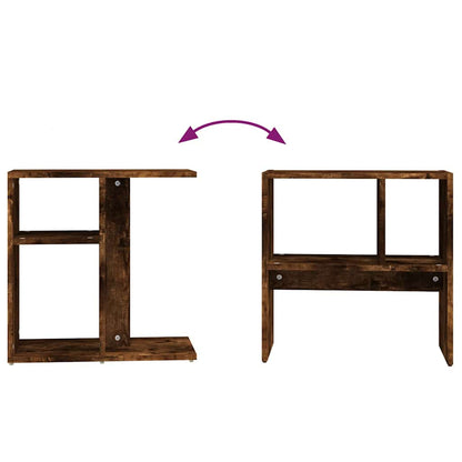 Tavolino da Salotto Rovere Fumo 50x30x50cm Legno Multistrato