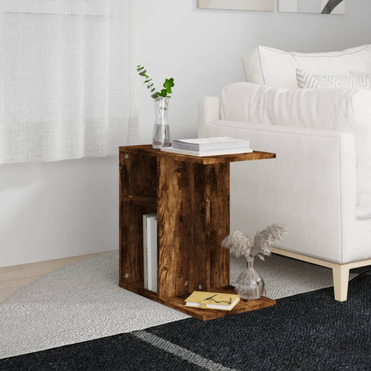 Tavolino da Salotto Rovere Fumo 50x30x50cm Legno Multistrato | homemem39