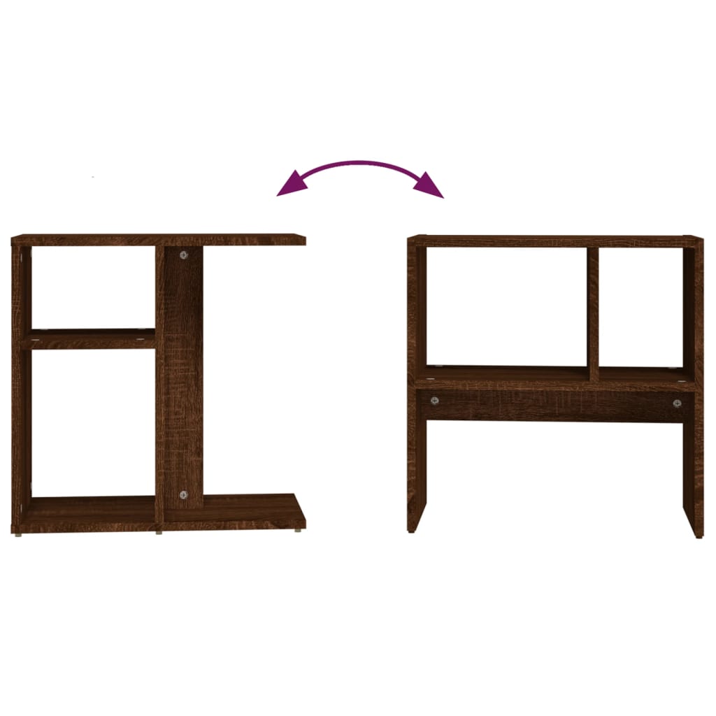 Tavolino da Salotto Rovere Marrone 50x30x50cm Legno Multistrato | homemem39