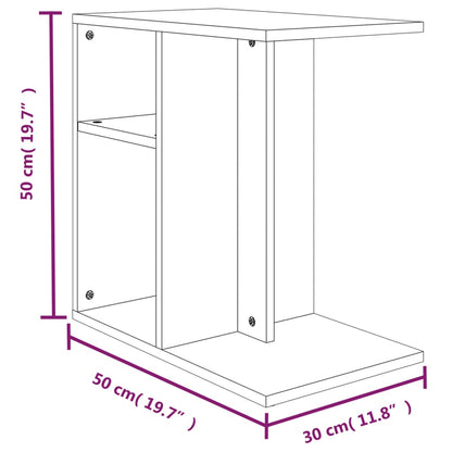 Tavolino da Salotto Rovere Marrone 50x30x50cm Legno Multistrato | homemem39
