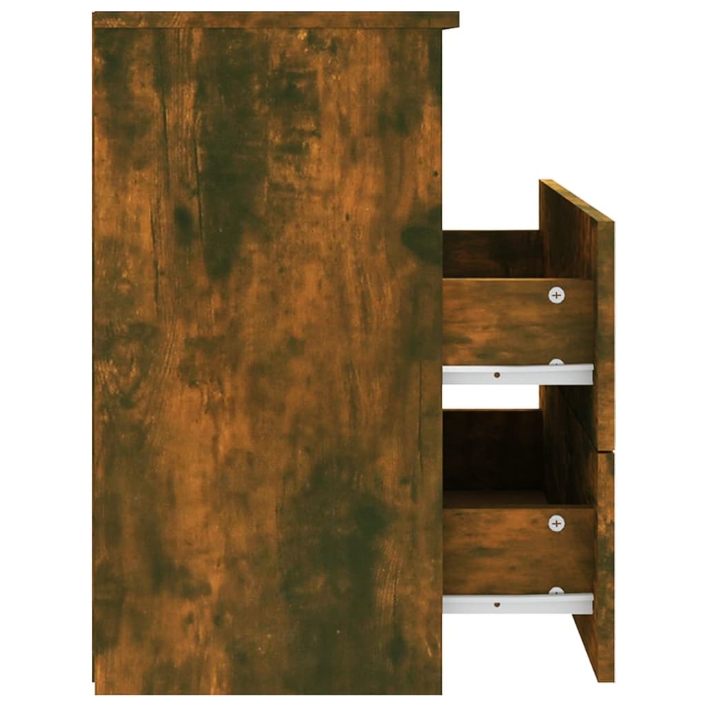 Comodini 2 pz Rovere Fumo 50x32x60 cm - homemem39