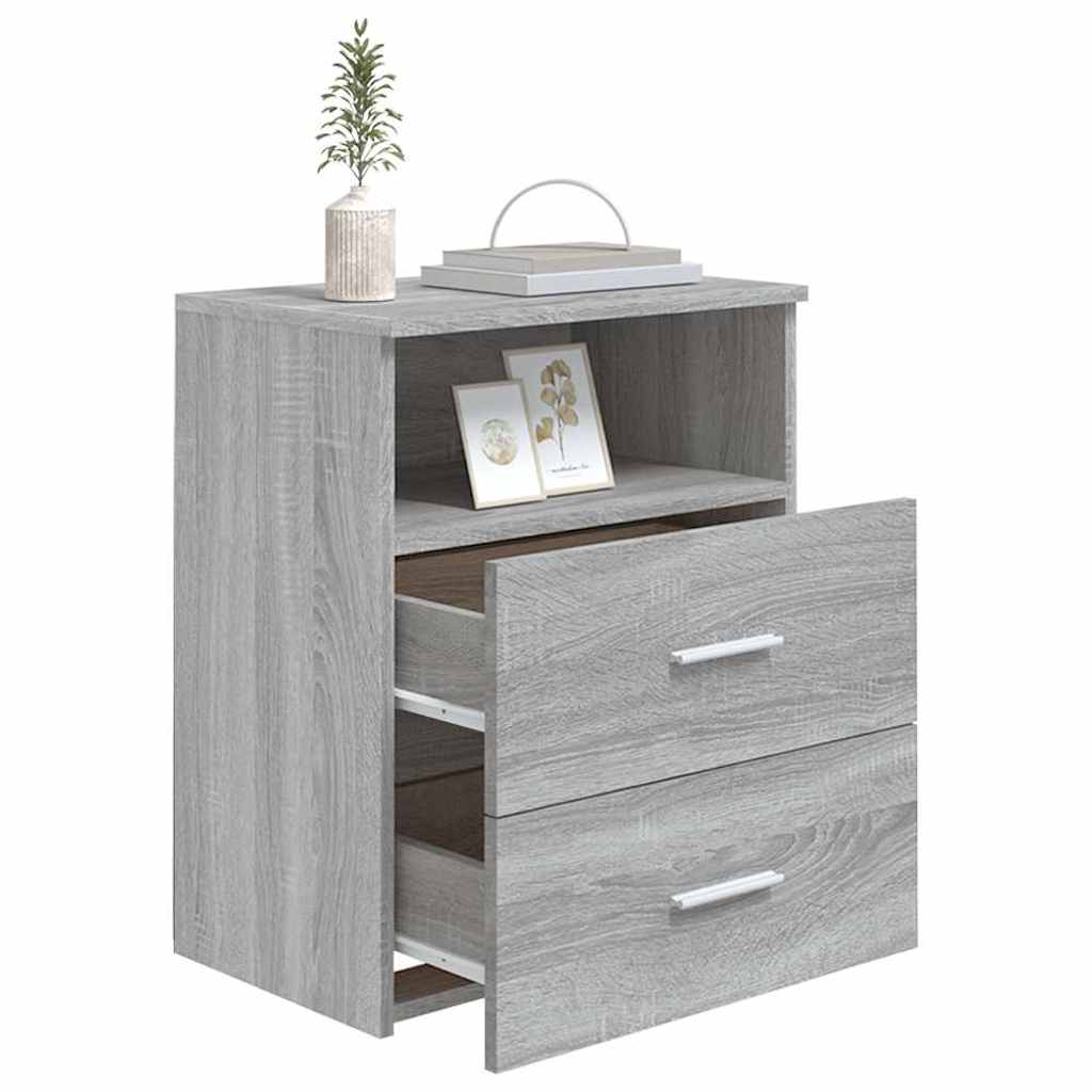 Comodini 2 pz Grigio Sonoma 50x32x60 cm | homemem39