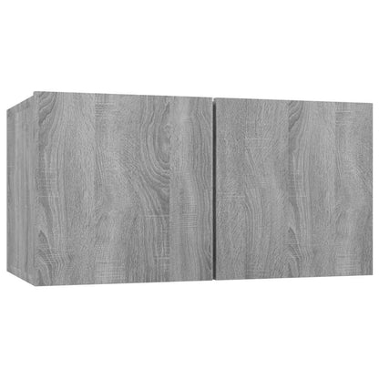 Mobili TV Pensili Grigio Sonoma 2 pz 60x30x30 Legno Multistrato