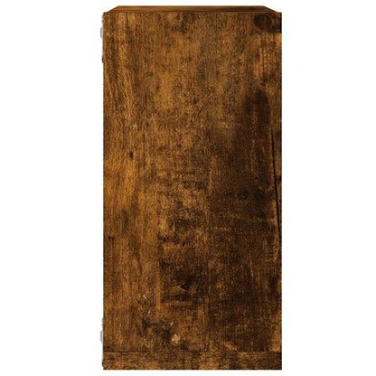 Mensole a Cubo 2 pz Rovere Fumo 30x15x30 cm
