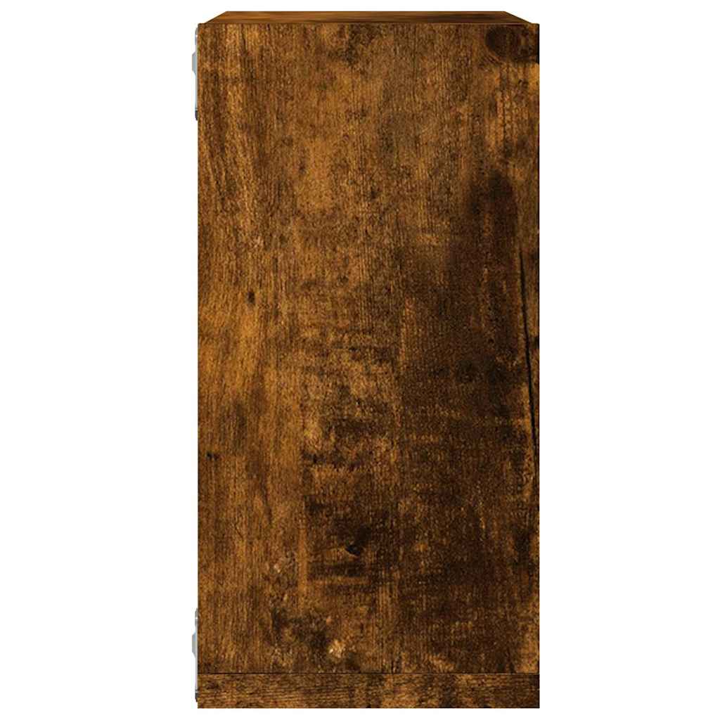 Mensole a Cubo 4 pz Rovere Fumo 30x15x30 cm