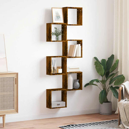 Mensole a Cubo 6 pz Rovere Fumo 30x15x30 cm | homemem39