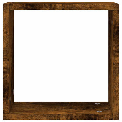 Mensole a Cubo 6 pz Rovere Fumo 30x15x30 cm | homemem39