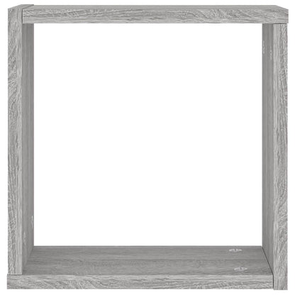 Mensole Parete a Cubo 6 pz Grigio Sonoma 30x15x30 cm | homemem39