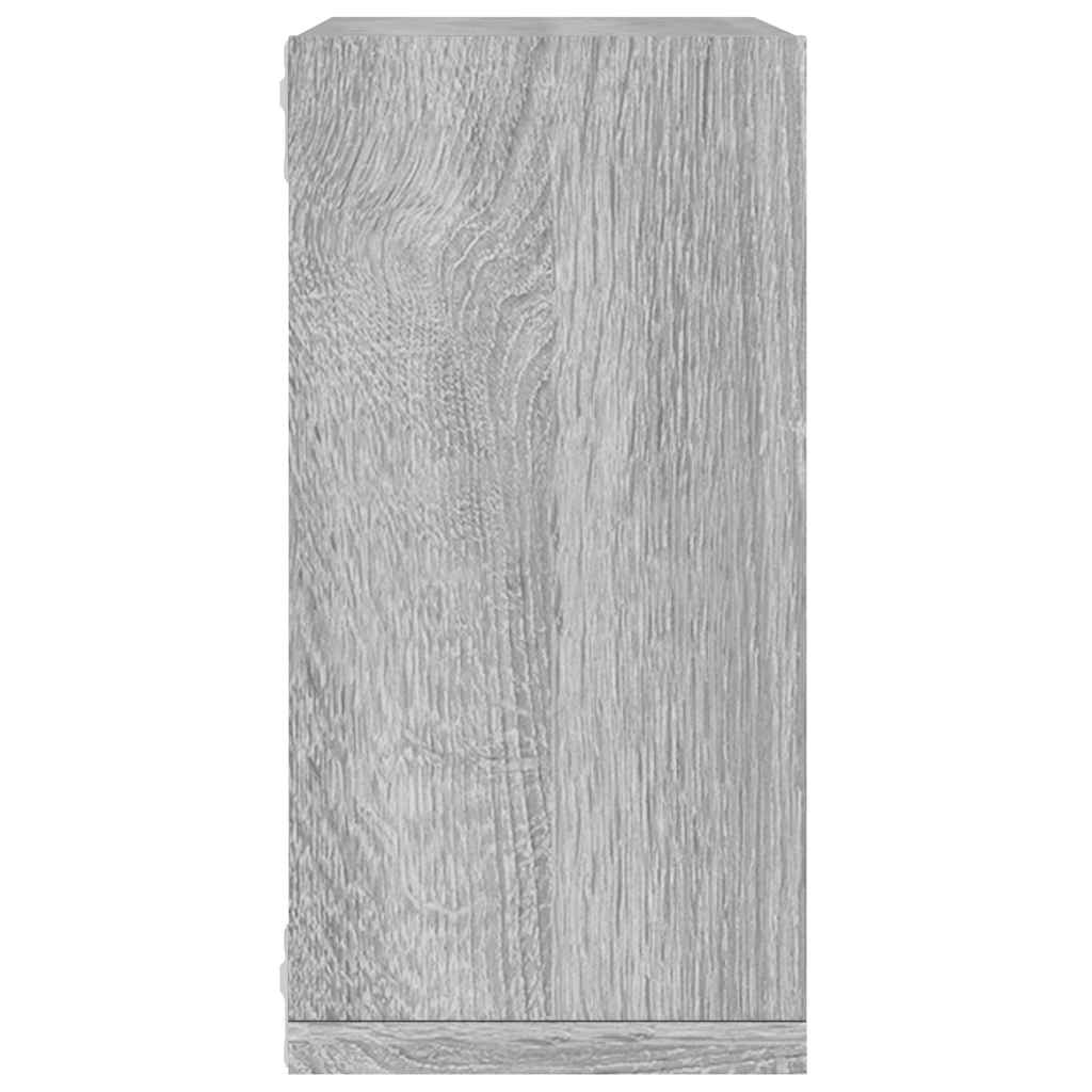 Mensole Parete a Cubo 6 pz Grigio Sonoma 30x15x30 cm | homemem39