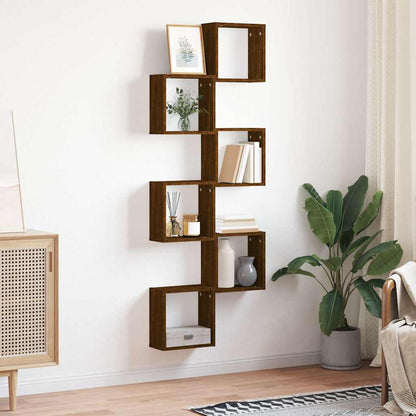 Mensole a Cubo 6 pz Rovere Marrone 30x15x30 cm | homemem39