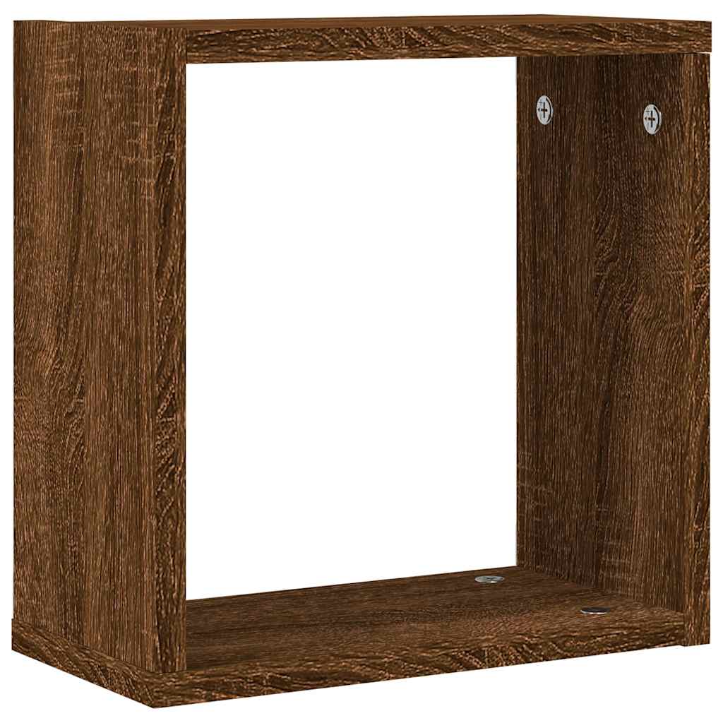 Mensole a Cubo 6 pz Rovere Marrone 30x15x30 cm | homemem39