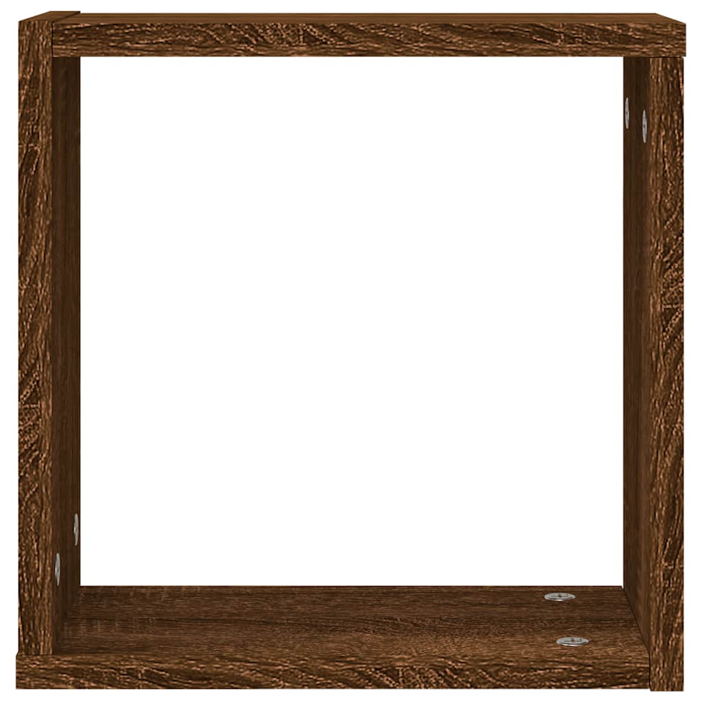 Mensole a Cubo 6 pz Rovere Marrone 30x15x30 cm | homemem39