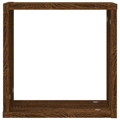 Mensole a Cubo 6 pz Rovere Marrone 30x15x30 cm | homemem39