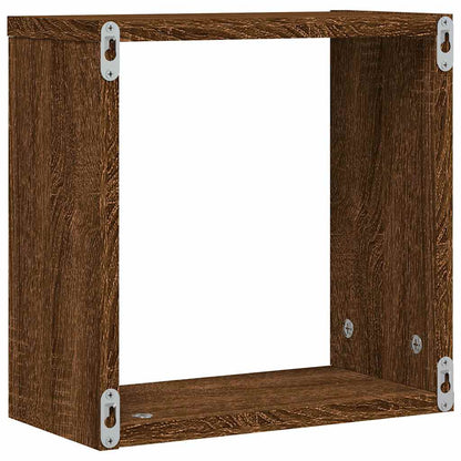 Mensole a Cubo 6 pz Rovere Marrone 30x15x30 cm | homemem39