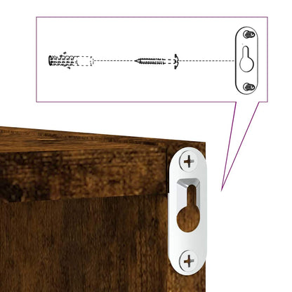 Scaffali da parete 2 pcs Rovere fumé 26 x 15 x 26 cm