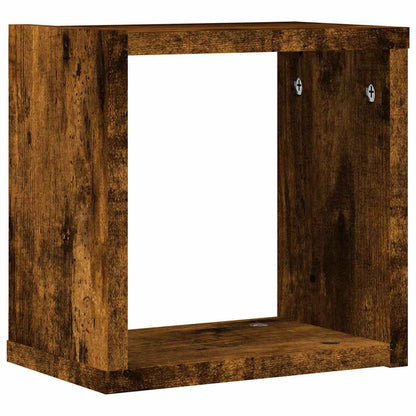 Scaffali da parete 4 pcs Rovere fumé 26 x 15 x 26 cm | homemem39