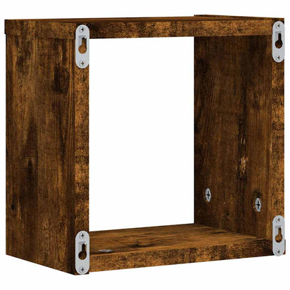 Scaffali da parete 4 pcs Rovere fumé 26 x 15 x 26 cm