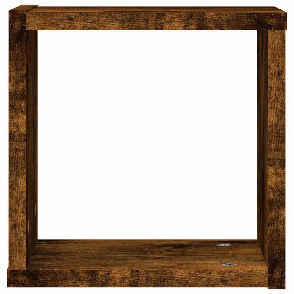 Scaffali da parete 4 pcs Rovere fumé 26 x 15 x 26 cm