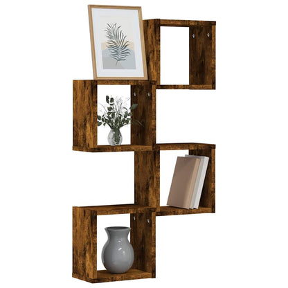 Scaffali da parete 4 pcs Rovere fumé 26 x 15 x 26 cm | homemem39