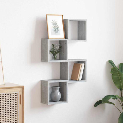 Scaffali da parete 4 pcs Grigio Sonoma 26 x 15 x 26 cm | homemem39