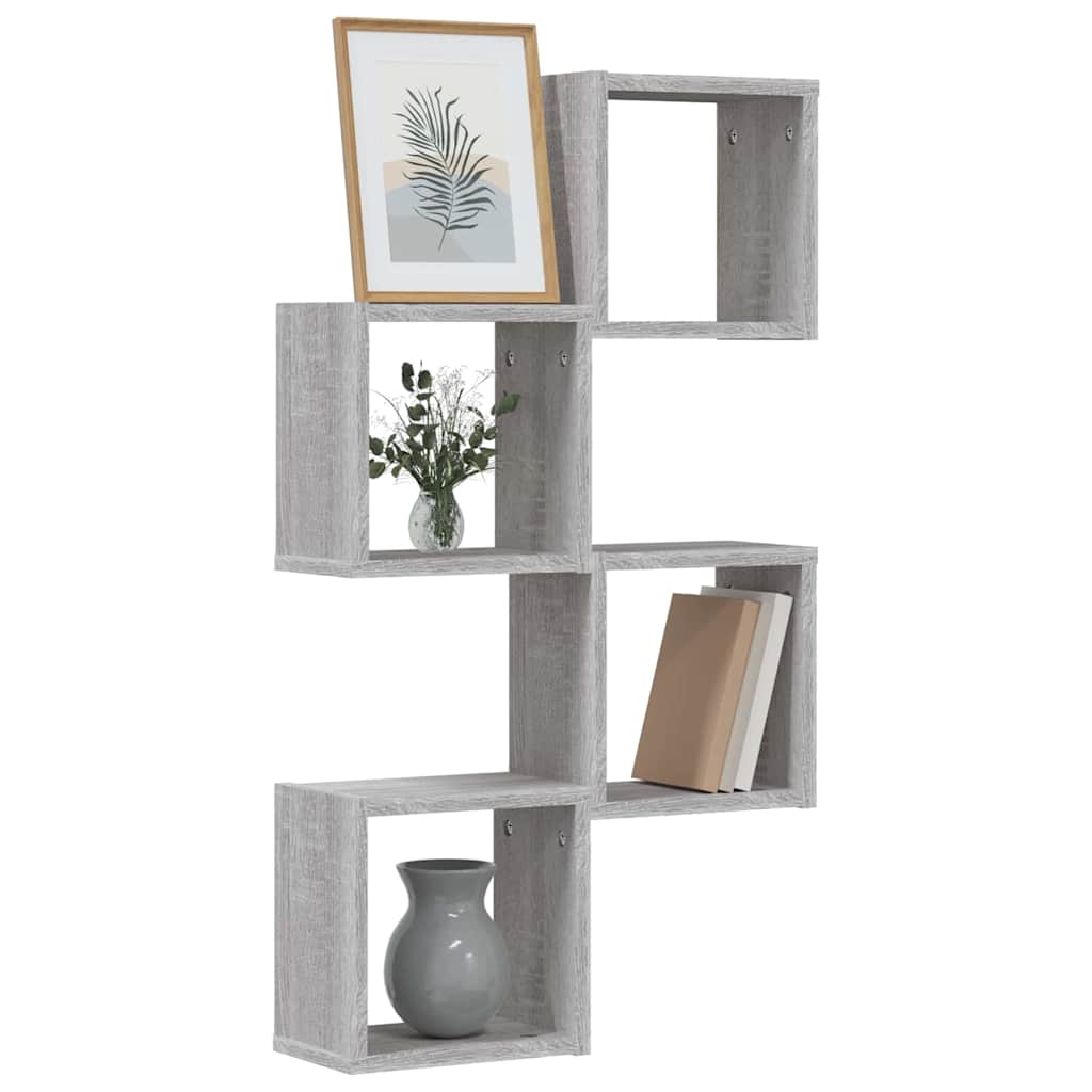 Scaffali da parete 4 pcs Grigio Sonoma 26 x 15 x 26 cm | homemem39