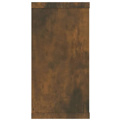 Mensole Parete Cubo 2pz Rovere Fumo 100x15x30