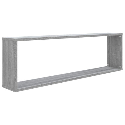 Mensole Cubo Muro 2pz Grigio Sonoma 100x15x30 Legno Multistrato | homemem39