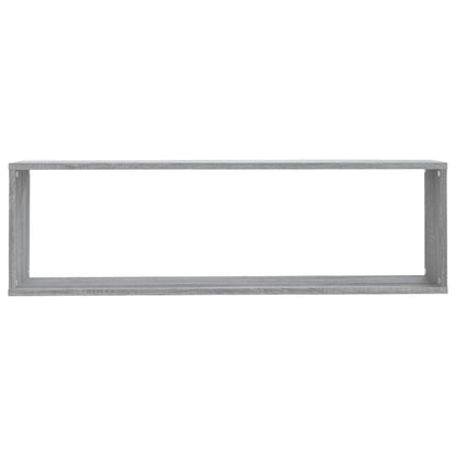 Mensole Cubo Muro 2pz Grigio Sonoma 100x15x30 Legno Multistrato | homemem39