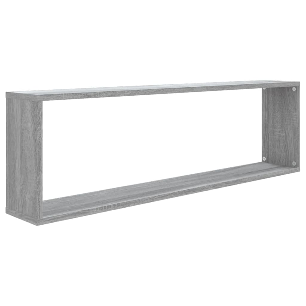 Mensole Cubo Muro 4pz Grigio Sonoma 100x15x30 Legno Multistrato | homemem39