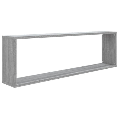 Mensole Cubo Muro 4pz Grigio Sonoma 100x15x30 Legno Multistrato | homemem39