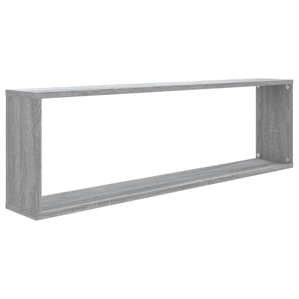 Mensole Cubo Muro 4pz Grigio Sonoma 100x15x30