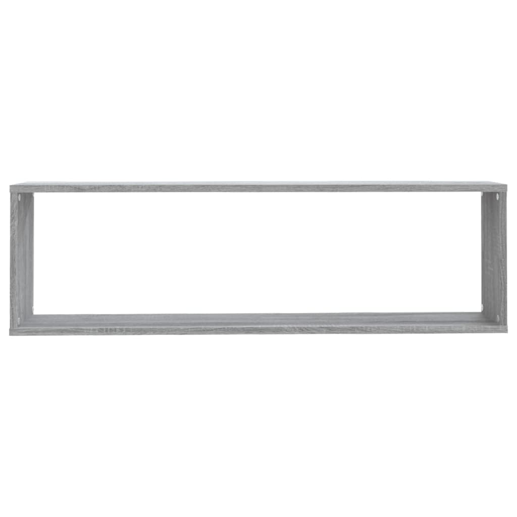 Mensole Cubo Muro 4pz Grigio Sonoma 100x15x30 Legno Multistrato | homemem39