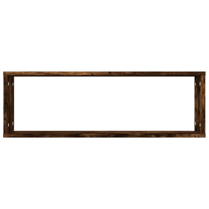 Mensole Muro Cubo 4 Rovere Fumo 80x15x26,5cm Legno Multistrato | homemem39