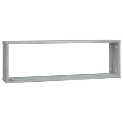 Mensole Cubo Muro 2 Grigio Sonoma 80x15x26,5 Legno Multistrato | homemem39