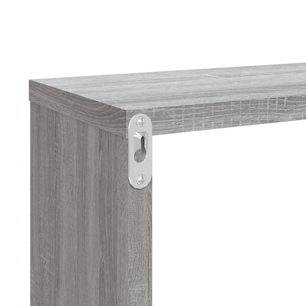 Mensole Cubo Muro 2 Grigio Sonoma 80x15x26,5 Legno Multistrato | homemem39