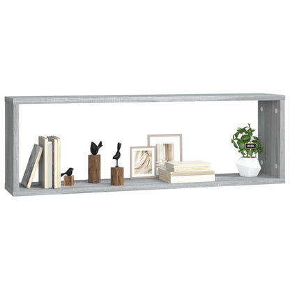 Mensole Cubo Muro 4 Grigio Sonoma 80x15x26,5 Legno Multistrato | homemem39