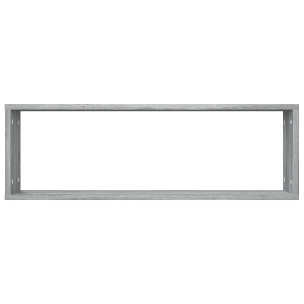 Mensole Cubo Muro 4 Grigio Sonoma 80x15x26,5 Legno Multistrato | homemem39