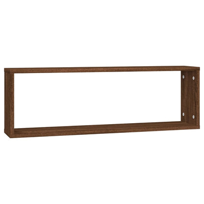 Mensole Muro Cubo 2 Rovere Marrone 80x15x26,5 Legno Multistrato | homemem39