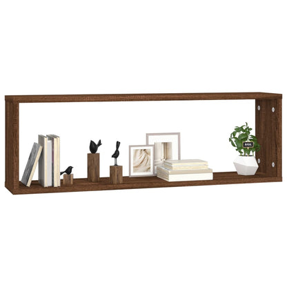 Mensole Muro Cubo 4 Rovere Marrone 80x15x26,5 Legno Multistrato | homemem39