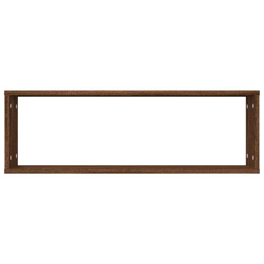 Mensole Muro Cubo 4 Rovere Marrone 80x15x26,5 Legno Multistrato | homemem39