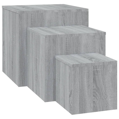 Credenze 3 pz Grigio Sonoma in Legno Multistrato - homemem39